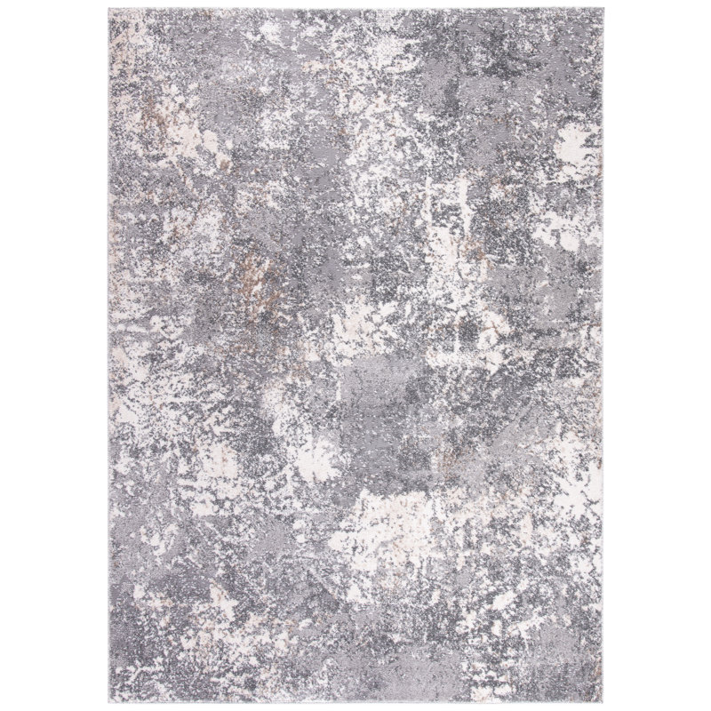 17 Stories Maurin Abstract Light Gray/Gray Area Rug Wayfair